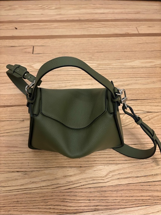 Handbags - The Horse Clementine Olive Green Leather Top-Handle Crossbody Bag